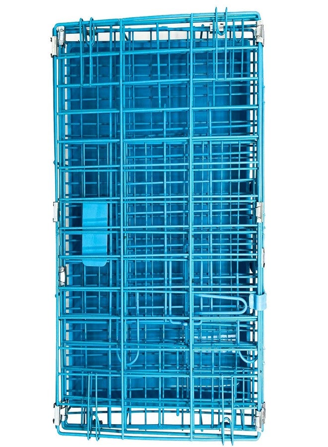 KittuPet Cage/Crate/Kennel with Removable Tray for Dogs/Cats,/Rabbit (18 inch cage, Sky Blue) - Image 3